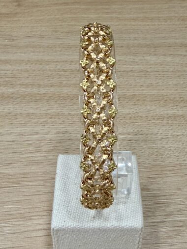 Bracelet Maillons Ajourés Fermoir Cliquet avec chainette de sécurité