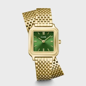 Montre Cluse Gracieuse Petite Double Quartz 24 mm Doré Cadran Vert CW11811