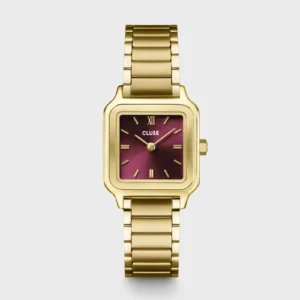 Montre Cluse Gracieuse Petite acier, cerise foncé, dorée CW11812