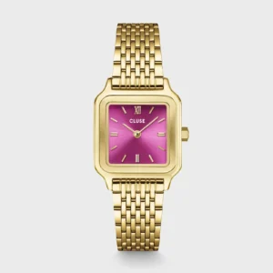 Montre Cluse Gracieuse Petite acier, rose fuchsia, dorée CW11829