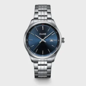 Montre Cluse Anthéor acier bleu, argentée CW20903