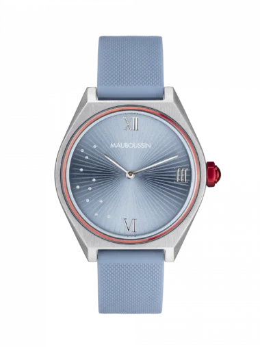 Montre Mauboussin Montres ELLE A MIS LE FEU Bleu Clair avec 11 diamants HSI0 0,8mm 9442400003