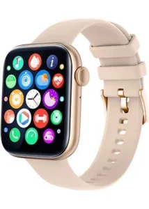 Montre Tekday Connectée Acier Doré Rose Silicone Rose 656501