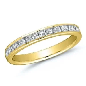 Alliance taille 54 rail dm t 11x0,036ct or jaune Or 750/1000