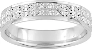 Alliance taille 56 ruban 4.5mm ag925rh argent gris rhodié
