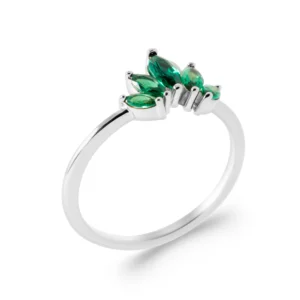 Bague empierrée taille 54 argent 925 rhodié ps gris rhodié