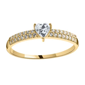 Bague empierrée taille 54 Or 375/1000 bague oxydes Jaune