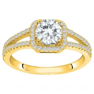 Bague empierrée taille 58 pl.or 3m14k et 65oxydes de zirconium plaqué or jaune