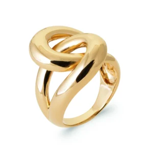 Bague empierrée taille 58 plaqué or 750 3mic jaune