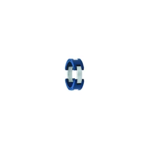 Bague herbelin bijoux taille 60 cap camarat acier brosse et céramique bleue acier et céramique