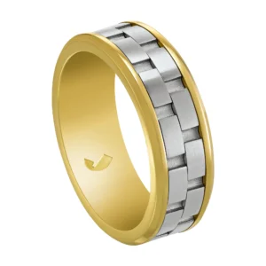 Bague jourdan taille 64 oahu bague acier bicolore