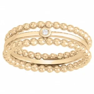 Bague la garçonne diamant empierrée taille 54 pl.or eo3mor 750 1000 1dts 0,015cts jaune