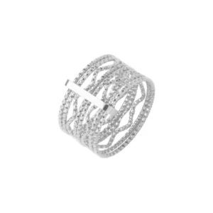 Bague orus taille 54 argent 925 gris rhodié