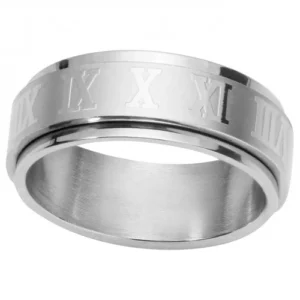 Bague phebus taille 66 acier gris