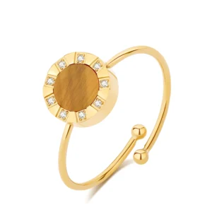 Bague pixies acier jaune