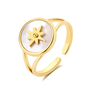 Bague pixies acier jaune