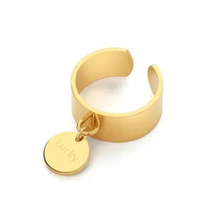 Bague pixies acier jaune