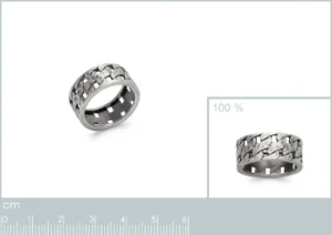 Bague taille 64 argent 925 gris