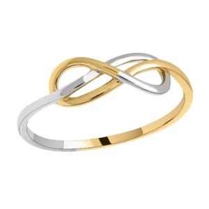 Bague tout or taille 54 Or 750/1000 bague noeud Bicolore