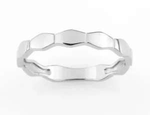 Bague tout or taille 54 or 750/1000 blanc Gris rhodié