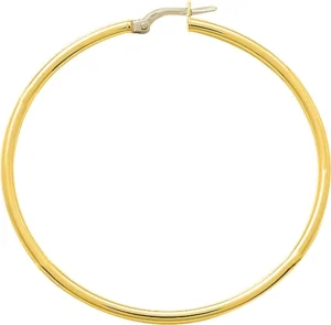 Boucles d'oreilles créoles lisses or jaune Or 750/1000