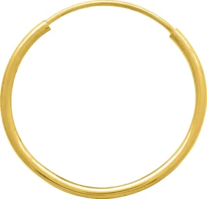 Boucles d'oreilles créoles or 375/1000 jaune fil 1mm d 16mm