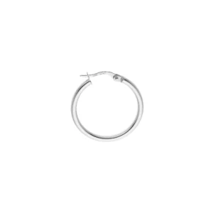 Boucles d'oreilles créoles or g f2mm int 15mm Or 750/1000 Gris rhodié