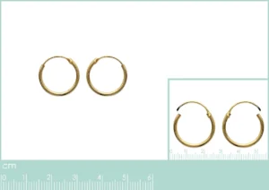 Boucles d'oreilles créoles plaqué or 750 3mic jaune