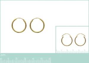 Boucles d'oreilles créoles plaqué or 750 3mic jaune