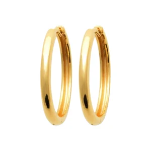 Boucles d'oreilles créoles plaqué or 750 3mic jaune