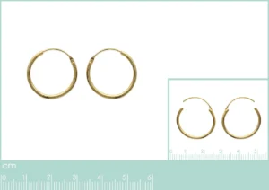 Boucles d'oreilles créoles plaqué or 750 3mic jaune
