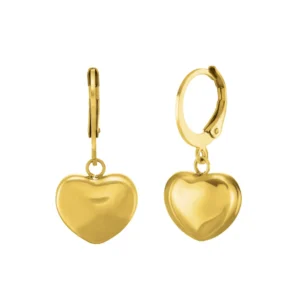 Boucles d'oreilles n°3 puces acier doré jaune
