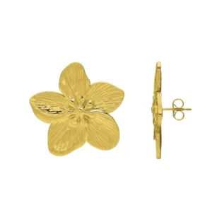 Boucles d'oreilles n°3 puces acier doré jaune