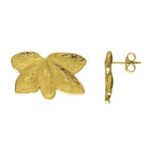 Boucles d'oreilles n°3 puces acier doré jaune