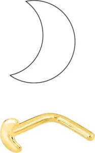 Boucles d'oreilles piercing de nez or 375/1000 jaune