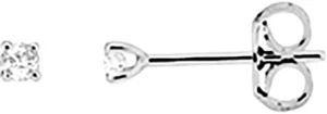 Boucles d'oreilles puces 4 grif.09 ct ghp3 Or 375/1000 Gris