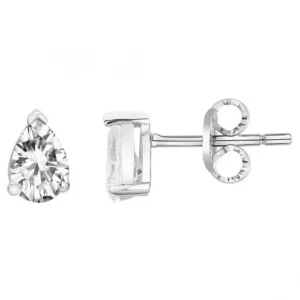 Boucles d'oreilles puces argent.2oxydes de zirconium blanc gris rhodié