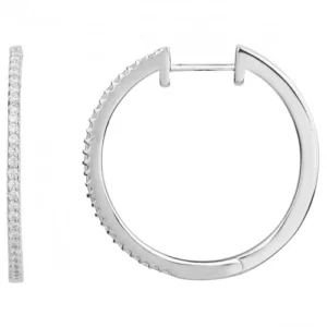 Boucles d'oreilles puces argent. 54oxydes de zirconium gris rhodié