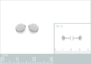 Boucles d'oreilles puces argent 925 rhodié gris rhodié