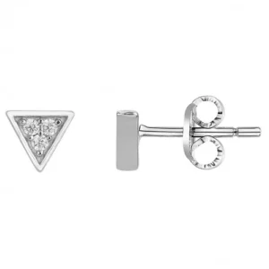 Boucles d'oreilles puces argent. et 6 oxydes de zirconium gris rhodié