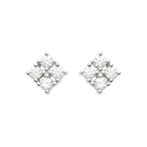 Boucles d'oreilles puces argent gris rhodié