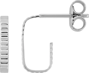 Boucles d'oreilles puces bo.demi créo ag925rh argent gris rhodié