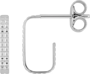 Boucles d'oreilles puces bo.demi créo ag925rh argent gris rhodié
