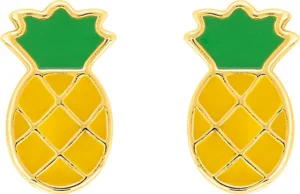 Boucles d'oreilles puces Bo. laque or 375/1000 jaune