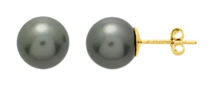 Boucles d'oreilles puces Bo. pe.cult.tah.9mm or 750/1000 jaune