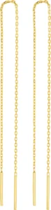 Boucles d'oreilles puces Bo.traversan or 750/1000 jaune