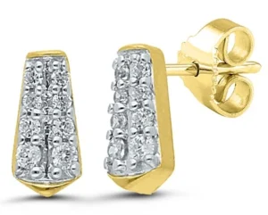 Boucles d'oreilles puces dm t 0,07ct or jaune Or 750/1000