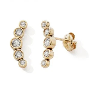 Boucles d'oreilles puces or 375 or jaune 5 serti clos Or 375/1000