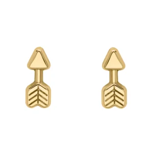 Boucles d'oreilles puces Or 750/1000 fleches Jaune