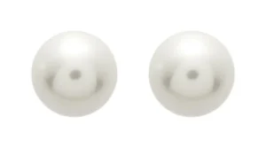 Boucles d'oreilles puces perles or jaune 8mm Or 750/1000